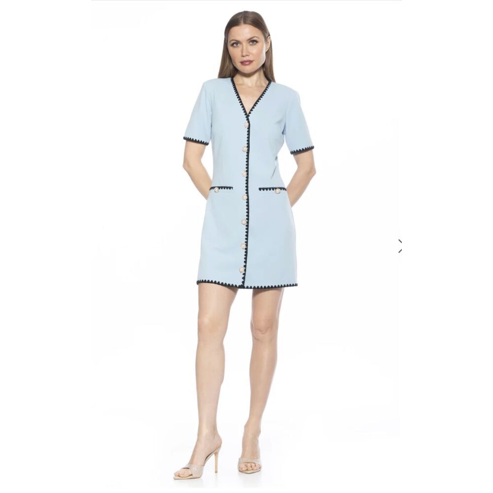 Alexia Admor Holly Dress Halogen Blue Size 6 NWT